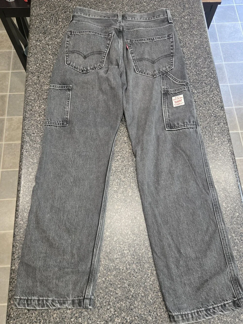 Levi’s Stay Loose Carpenter Gray Baggy Jeans W28 L32 (Tagged)